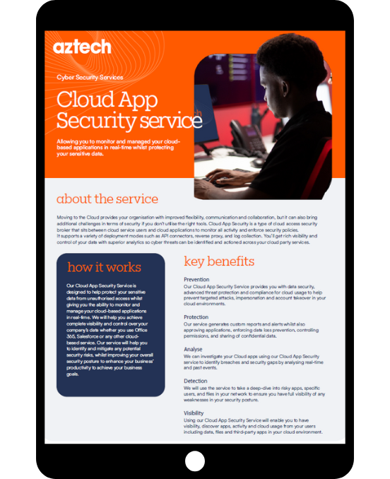 Cloud App Security Service - Tablet Datasheet