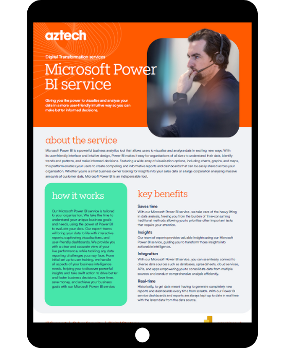 Microsoft Power BI Service Datasheet