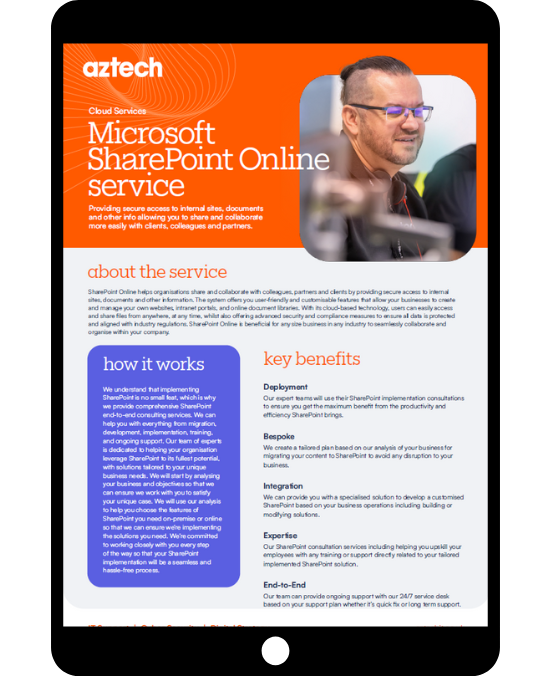 Microsoft SharePoint Online Service Datasheet